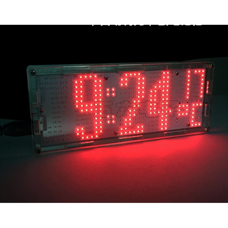 LED dot matrix clock Welding training kit Electronic enthusiasts diy