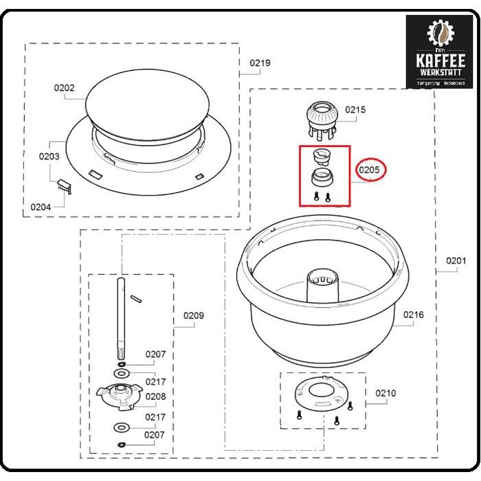 Sparepart Bearing Bowl Kitchen Machine Mixer Bosch Universal Plus Mum6N11