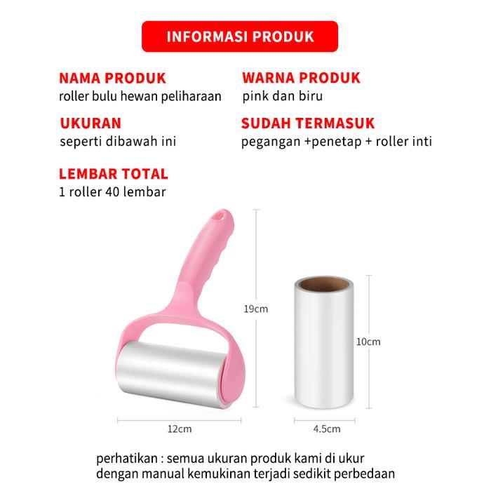 Alat Pembersih Bulu Kucing Roll Bulu Kucing Refill Rol Bulu Kucing Untuk Baju Sticky Roll Pet Hair