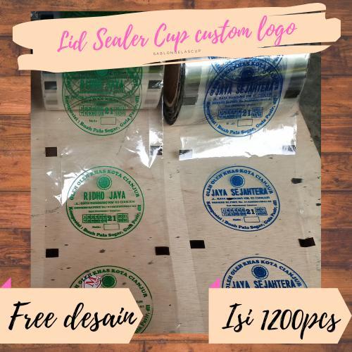 LID SEALER CUP CUSTOM SABLON ISI 1200PCS