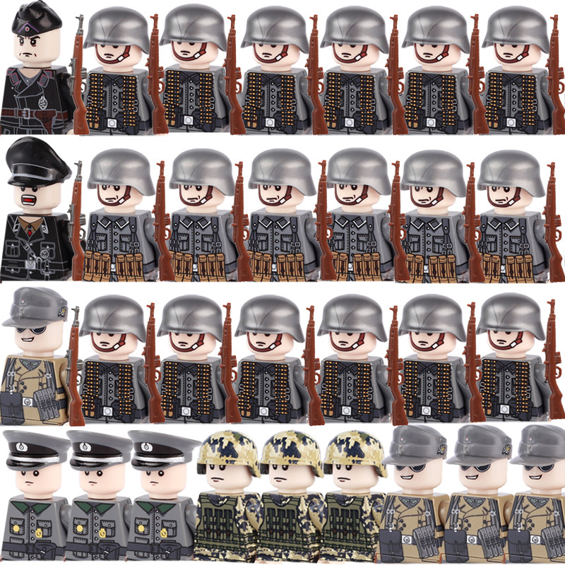 WW2 German Soldiers Building Blocks MOC Military Army Ukrainian