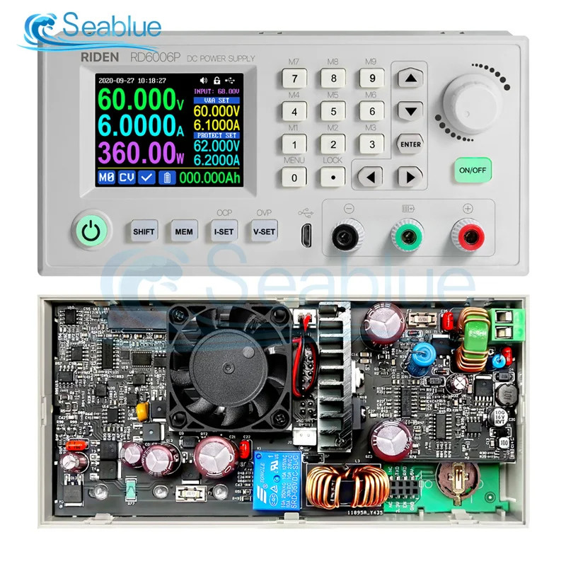 RD RIDEN RD6006 60V 24A DC DC Adjustable Step Down Voltage Bench Power Supply Buck Converter Battery