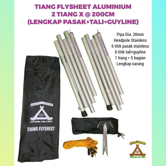 Tiang/Frame Flysheet Aluminium (Paket lengkap)