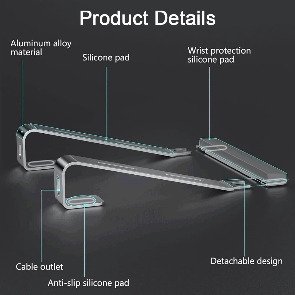 Ergonomic Laptop Stand Aluminum Alloy Laptop Stand Aluminum Portable Laptop Stand for Base with