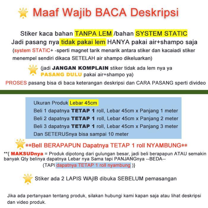 Stiker Kaca Jendela 3D Warna Warni Suncatcher Hologram Pelangi Sticker Filem Kaca Dekorasi Rumah
