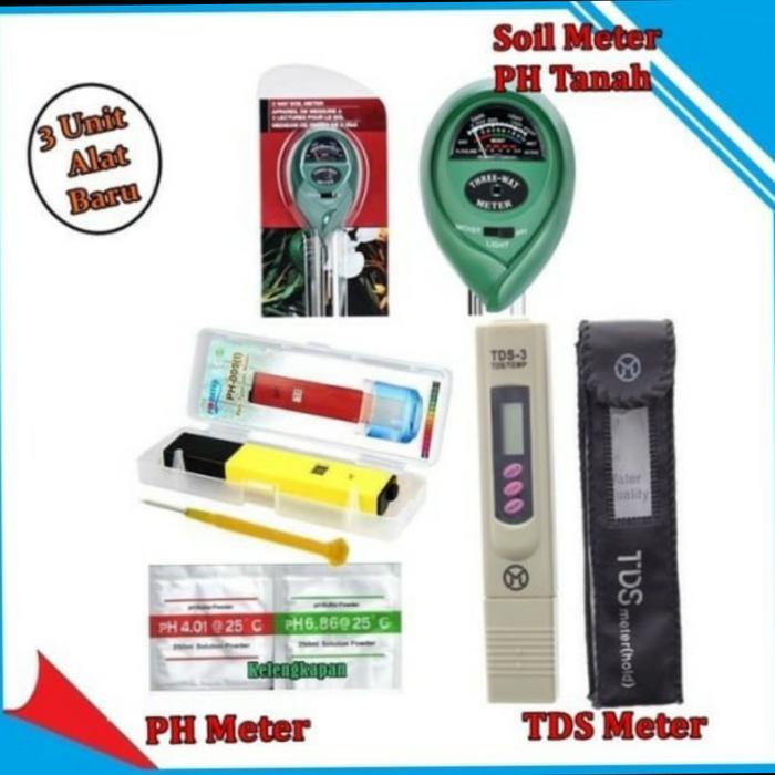 PAKET ALAT UKUR PH DAN TDS METER DAN ALAT UKUR PH TANAH