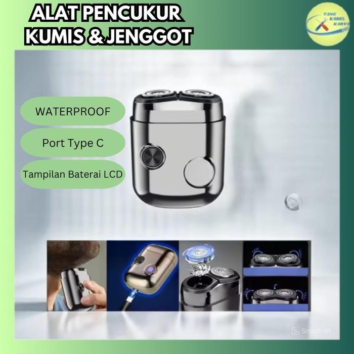 ALAT CUKUR KUMIS DAN JENGGOT LED CUKUR KUMIS ELEKTRIK PRIA SHAVER PENCUKUR JENGGOT DAN KUMIS