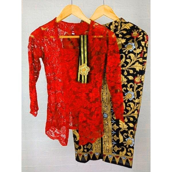 Ready Setelan Kebaya Bali Modern Wanita Obi Rok Prada Grosir Murah Set Kebaya Brukat Atasan Kebaya