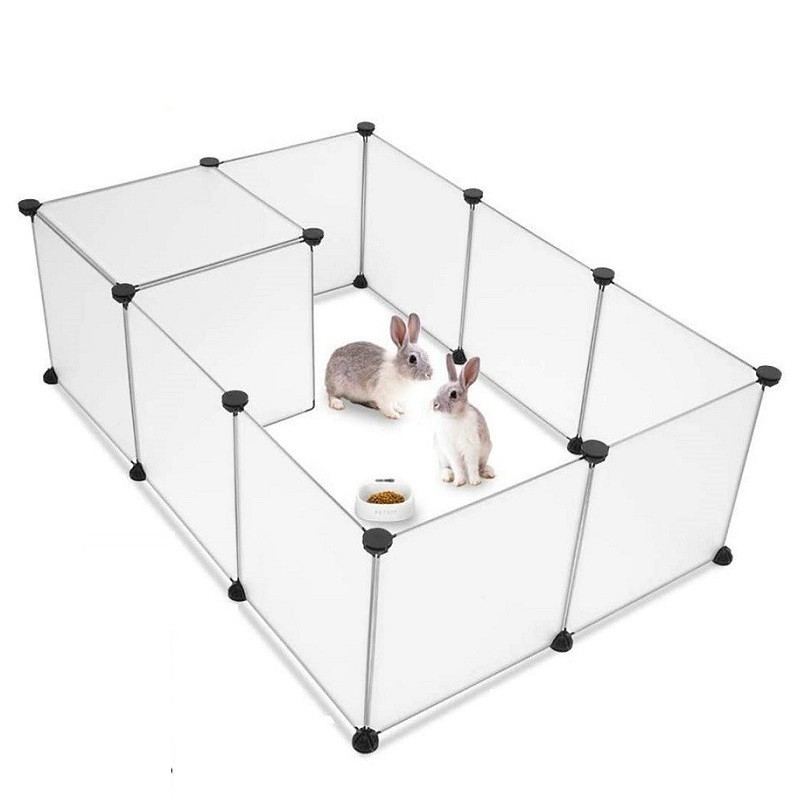 Playpen DIY Small Pet Freely Combined Foldable Dog Cage Yard Fence for Dog Cat Kitten Rabbit Guinea
