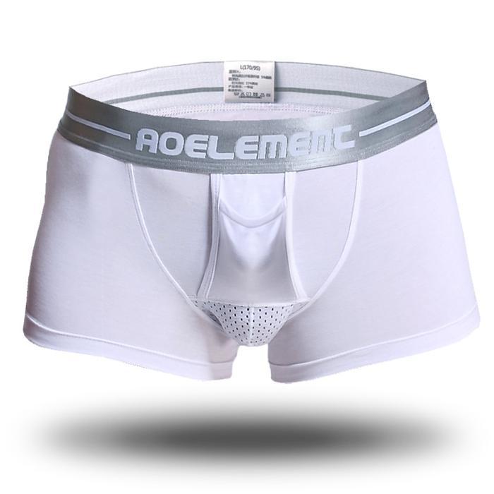 AOELEMENT Celana Dalam Boxer Pria Bullet Separation Male PUTIH