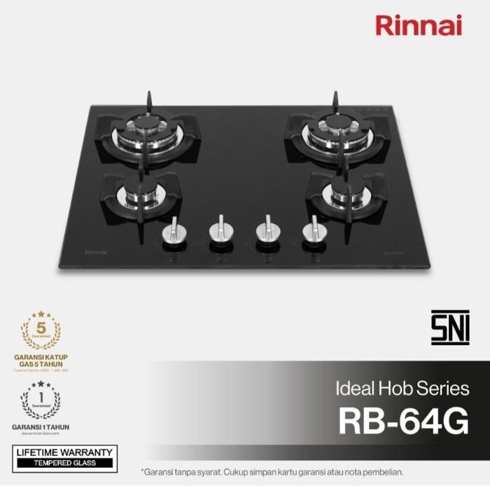 rinnai RB 64G kompor tanam 4 tungku - NON BUBBLE