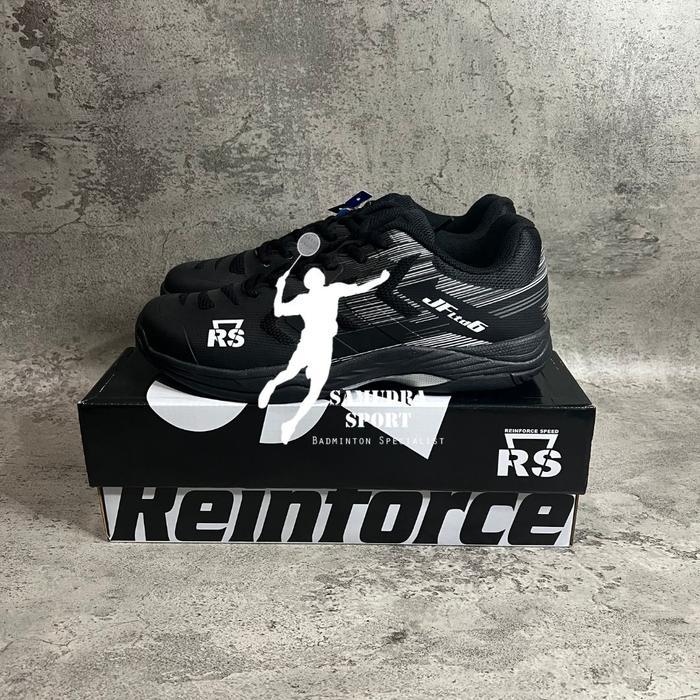 PROMO Sepatu Badminton Reinforce Speed / RS JF LTD 6 * Hitam / Putih BISA GOSEND