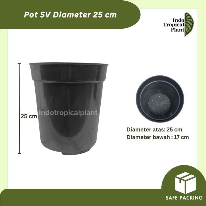 [Khusus Instan] Pot Sv Hitam Dan Putih / Pot Bunga / Pot Tanaman Tinggi Original