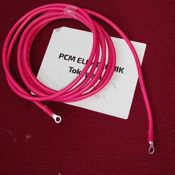 Kabel Skun Grounding M4 RED baut 4mm AWG14 14AWG Sekun Ring Diameter 4 mm baut Merah AWG Ground Wire