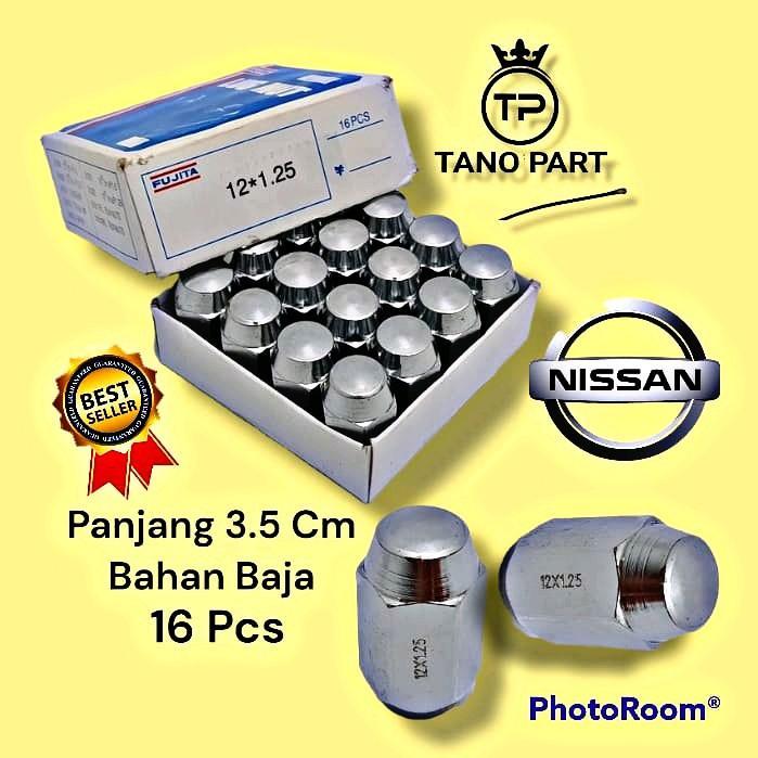 New Mur Roda Racing Baut Lugnut Mobil Nissan Grand Livina Serena Elgrand Bahan Baja Car
