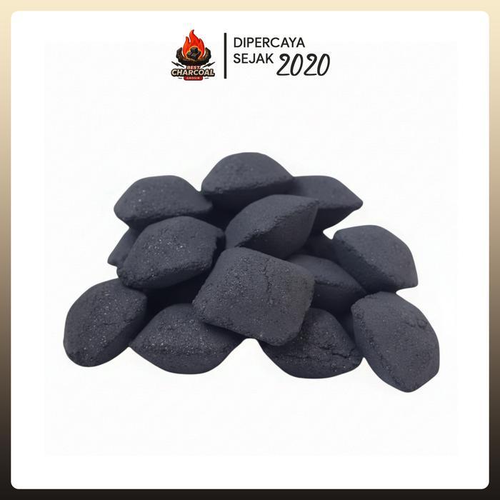 Arang Briket Pillow Batubara 1Kg BBQ Premium Food Grade Areng Barbeque