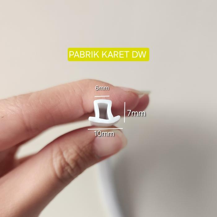 KARET LIST STOPER KOTAK KAKI 10MM LIS STOPPER PINTU JENDELA ALUMUNIUM