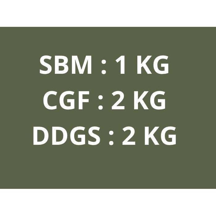 SUPER Paket Formulasi Pakan Lengkap SBM 1 Kg CGF 2 Kg DDGS 2 Kg