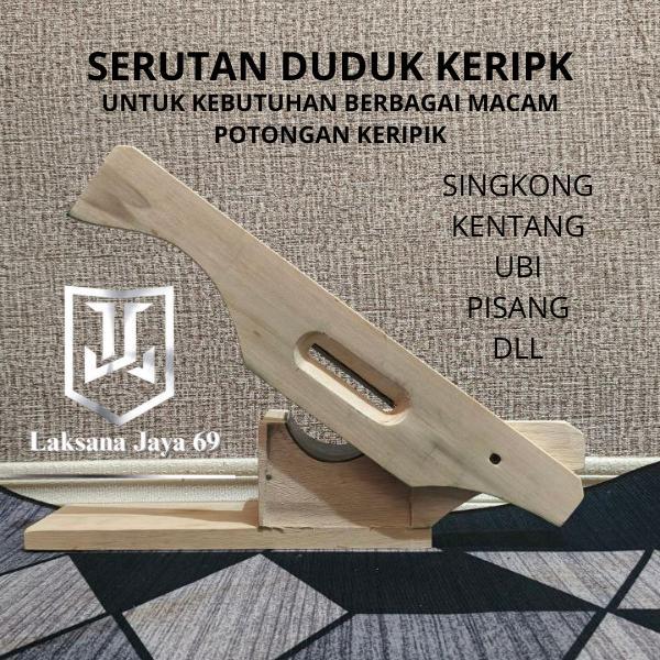 Parutan Duduk Keripik Kayu Solid Pisau Tajam Praktis Untuk Singkong Kentang Ubi Pisang Dll Serutan