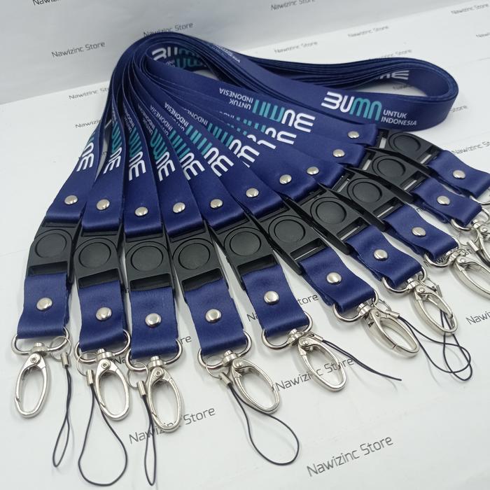 "New" Gantungan kartu id card lanyard printing BUMN lebar tali 2cm