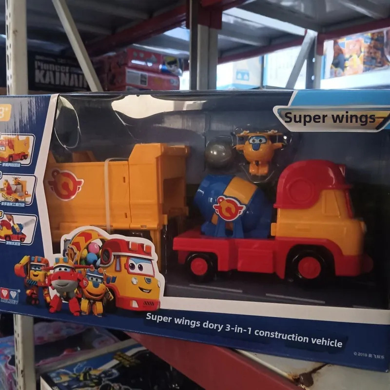 Super Wings Vehicle Model Golden Boy Engineering Truck Transform Figure Truck Set Decor Kids Toy