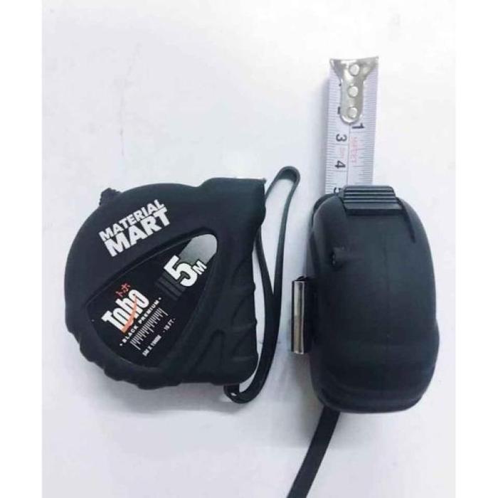 Readyyy Toho Meteran 5 Meter Measuring Tape Black Premium Toho Alat Ukur 5M