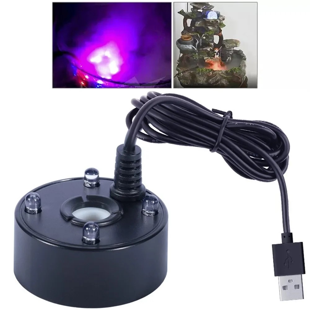 5V USB Mist Maker Fogger Colorful Lights With LED Fogger Atomization Film Atomizer Sheet Oscillating
