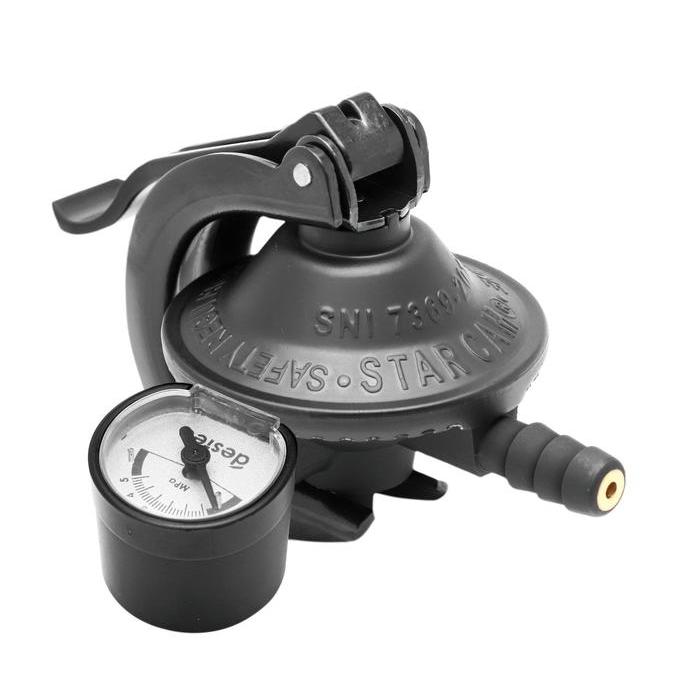 Regulator STARCAM ORIGINAL Gas 3kg - 12kg LPG Tekanan Rendah SC-T12R / SC-T12RM Anti Bocor Double