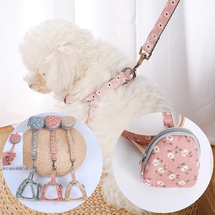 Tali Tuntun Anjing Kucing Motif Dompet Ukuran S Warna Abu-abu