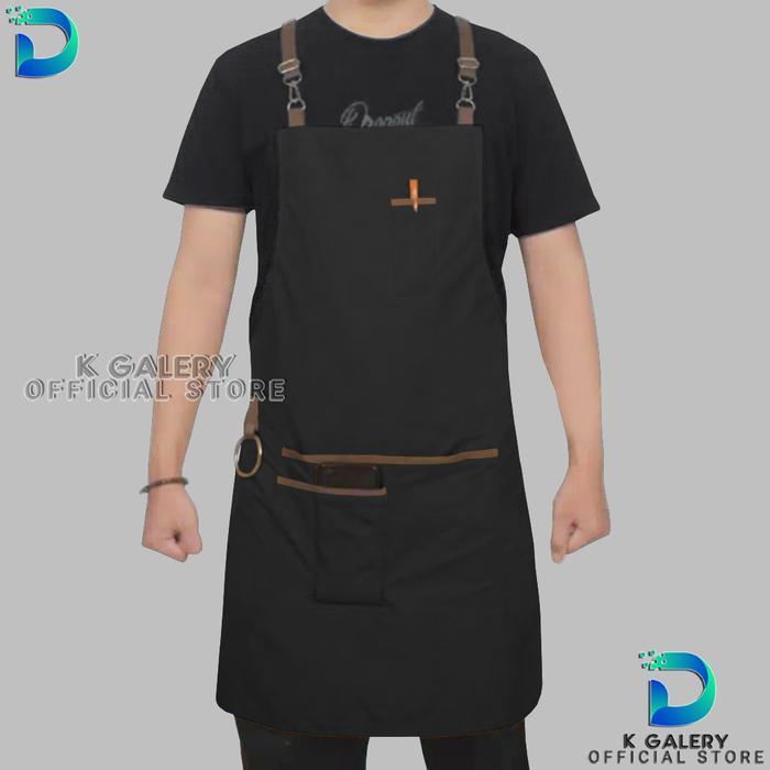 Best Seller Apron Barista Coffe Anti Air Apron Barbershop Celemek Masak Celemek Pria Keren Terbaru