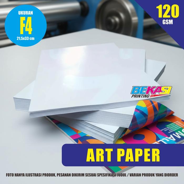100 Lembar Kertas Art Paper F4 / Folio 120 GSM