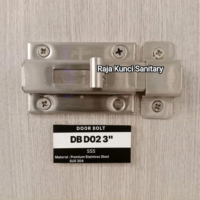 Door Bolt/Slot Pintu/Grendel Pintu/Kunci Pintu Alumunium/D02 2"/3"/Dekkson/Dekson/Stainless