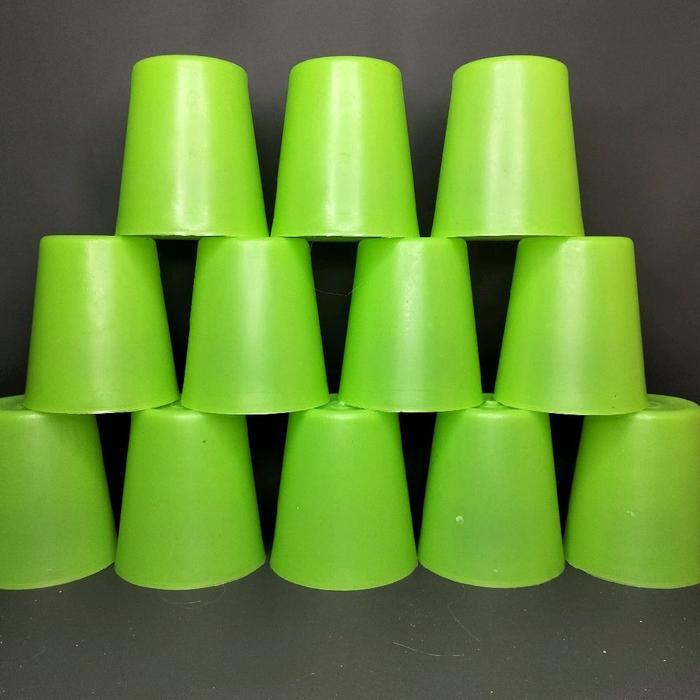 gelas plastik 1 lusin motif polos / 12 pcs / gelas teh / gelas jamu