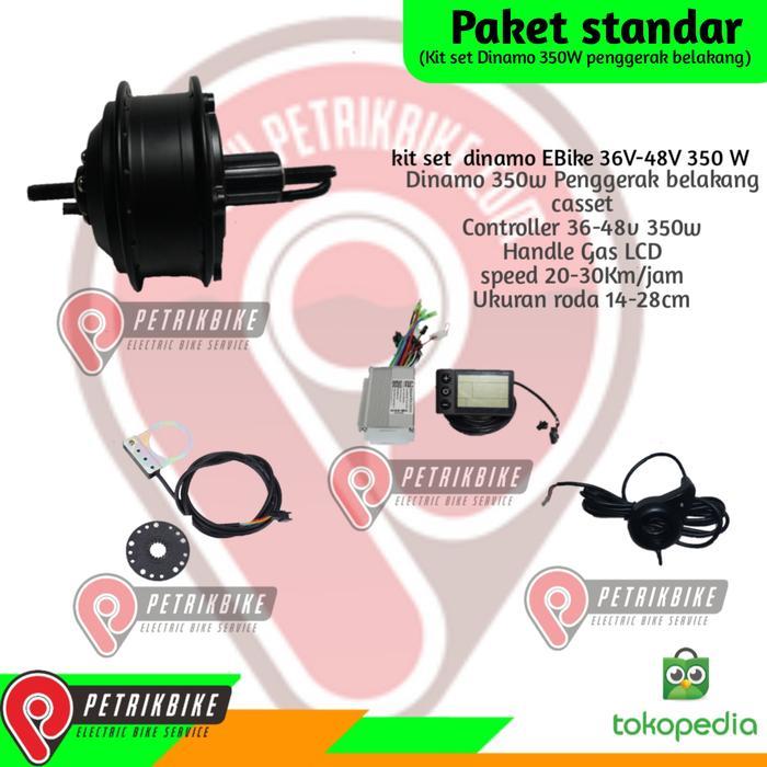 Kit Set Dinamo 350w Sepeda Listrik Penggerak Belakang Casset