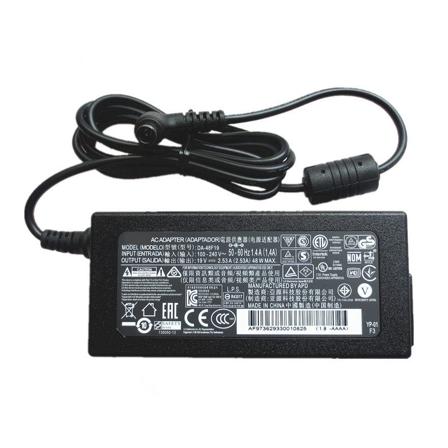 19V 2.53A AC DC Adapter Charger For LG 19V2.53A LCD Power Supply LCAP35 45 DA-48F19 32MB25VQ