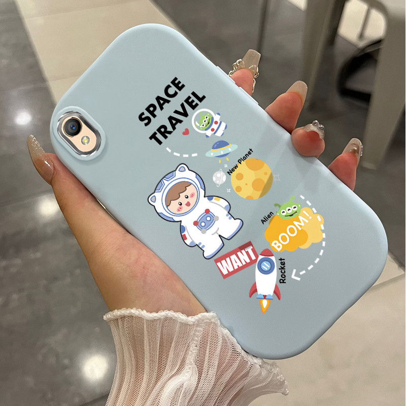 Casing Hp Untuk OPPO A37 A37F Case Casing Pakaian astronot pola gemuk shell ponsel HP Kasing Silikon