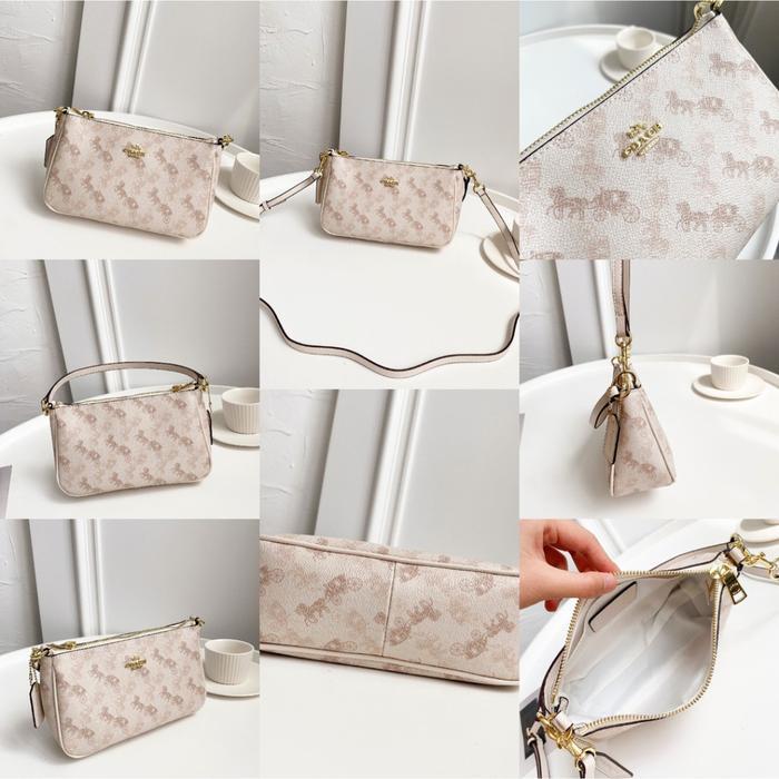 Tas Wanita Ch Top Handle Pouch Signature Horse Crossbody Bag 36674 Tbk