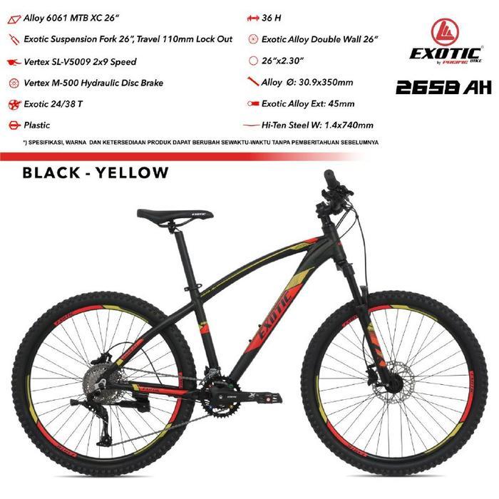 Sepeda MTB 26 Exotic Et 2658 Ah