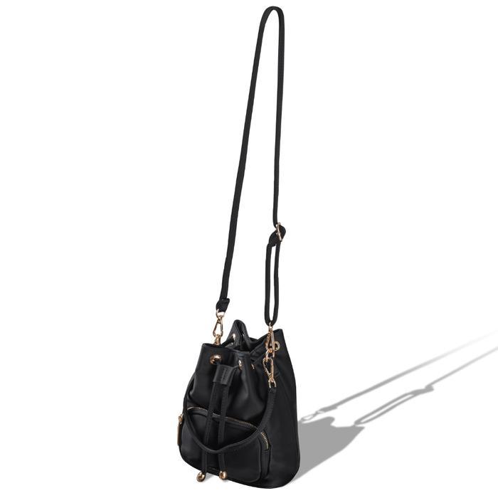 KOMPLIT C2 Shafea Black Small Bucket Bag - Tas Bucket Wanita