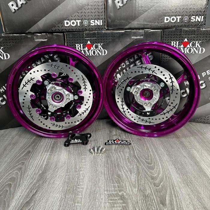 VELG RACING BLACK DIAMOND PAKET DISC CAKRAM DEPAN BELAKANG FOR NMAX NEW/NMAX NEO-NEO S/NMAX