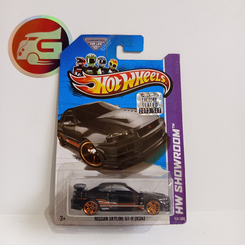 Hot Wheels Nissan Skyline GT-R R34 Black/Hitam Factory Sealed 2023 (Blister Not Mint - VVHTF) - Hotw