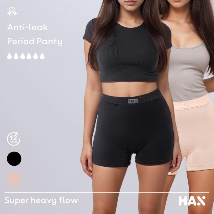 HAX period panty - Heavy Duty Boyshort -celana pendek basic nyaman, celana olahraga, celana