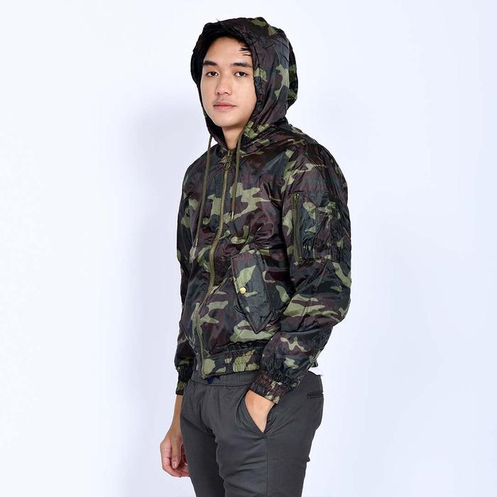 Emoline Bomber Jacket Army - Jaket Bomber Loreng Army Coklat Tua #Gratisongkir #Sale