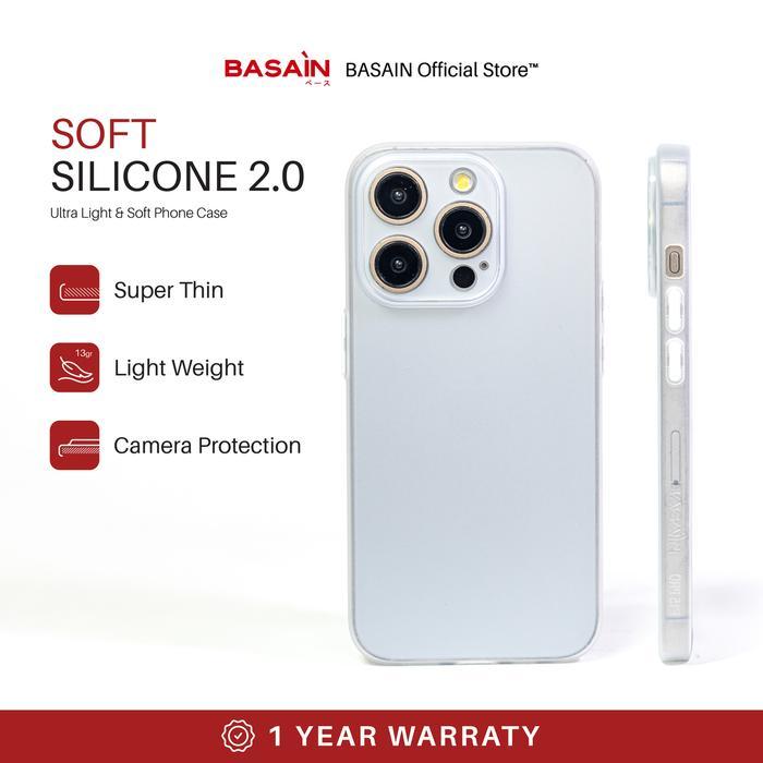 Sale Basain Casing Untuk Iphone X/Xs/Xr/Xs Max Soft Silicone 2.0 Case - White