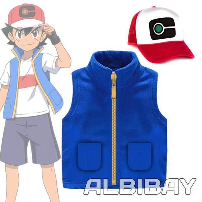 Rompi Pokemon Ash Anak & Dewasa Cosplay Pokemon 1Set