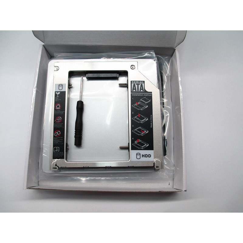 Super slim USB2.0 slot-in DVDDRW Kit USB DVD Case and 15" 17" HDD SSD Optibay Adapter 2nd Caddy for
