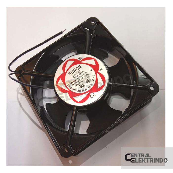 NEW SERIES FAN AC SUNON TIPIS 12X12X2,5 CM COOLING FAN 220V FAN AC SUNON 12CM