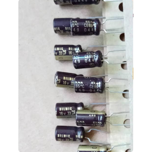 20PCS/LOT JAPANESE ORIGINAL ELNA SILMIC 16V 33UF 6X11MM AUDIO ELECTROLYTIC CAPACITORS FREE SHIPPING