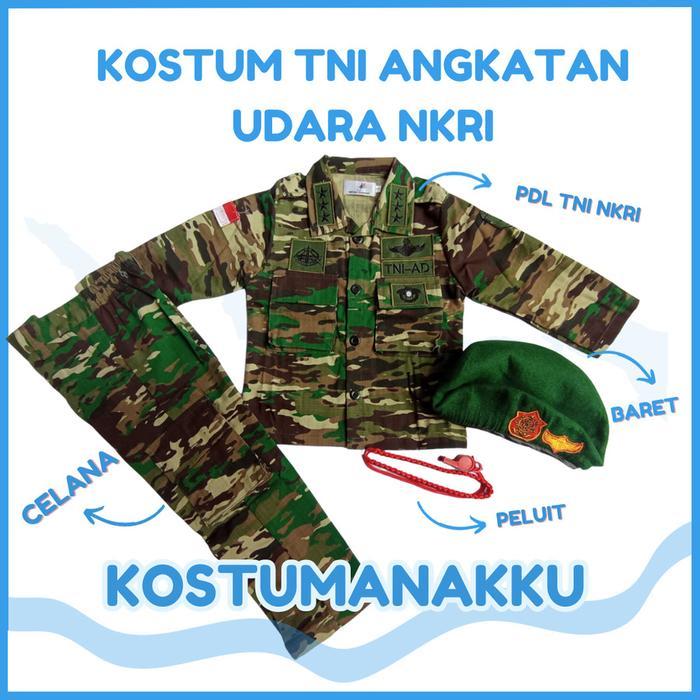 [KOSTUMANAKIMUT] BAJU TNI AD NKRI LORENG TERBARU ANAK-KOSTUM TNI AD LORENG NKRI ANAK-SERAGAM PDL