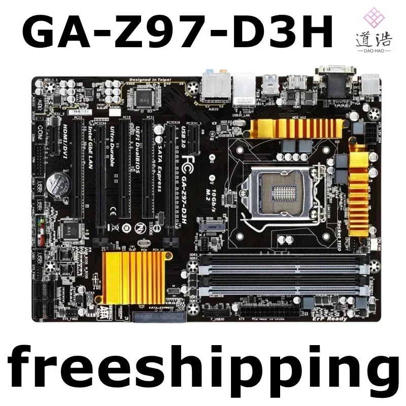 For Gigabyte GA-Z97-D3H Motherboard LGA 1150 DDR3 ATX Z97 Mainboard 100% Tested Fully Work